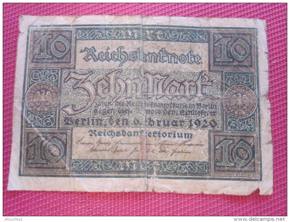 Berlin Février 1920 Reichbanknote  10 Mark BANK BILLET DE BANQUE BANCONOTE BANKNOTE BILLETES BANKNOTEN - 10 Mark