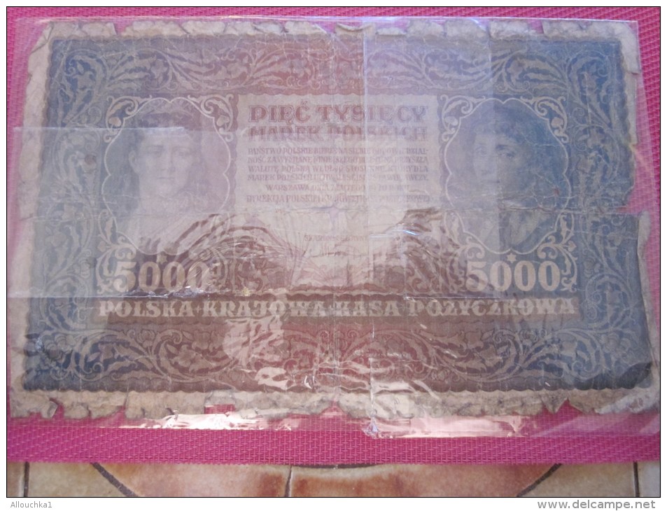 Pologne Polska 5000 BANK BILLET DE BANQUE BANCONOTE BANKNOTE BILLETES BANKNOTEN - Polen