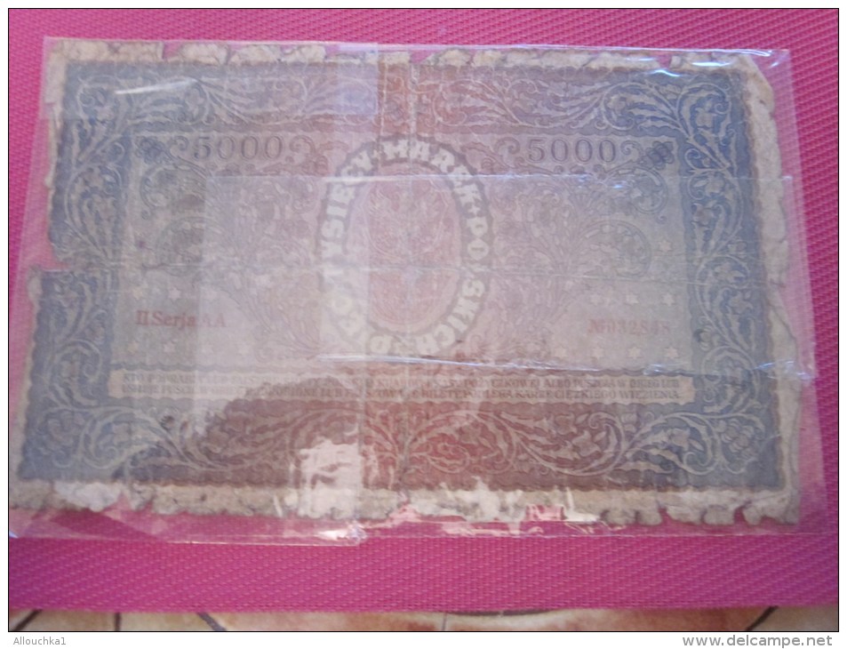 Pologne Polska 5000 BANK BILLET DE BANQUE BANCONOTE BANKNOTE BILLETES BANKNOTEN - Polen