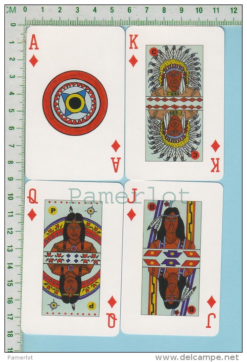 4 Cartes A Jouer (Amérindien Des Prairie Manitoba, Alberta, Saskatchewan ) Native Are  Canada - Other & Unclassified