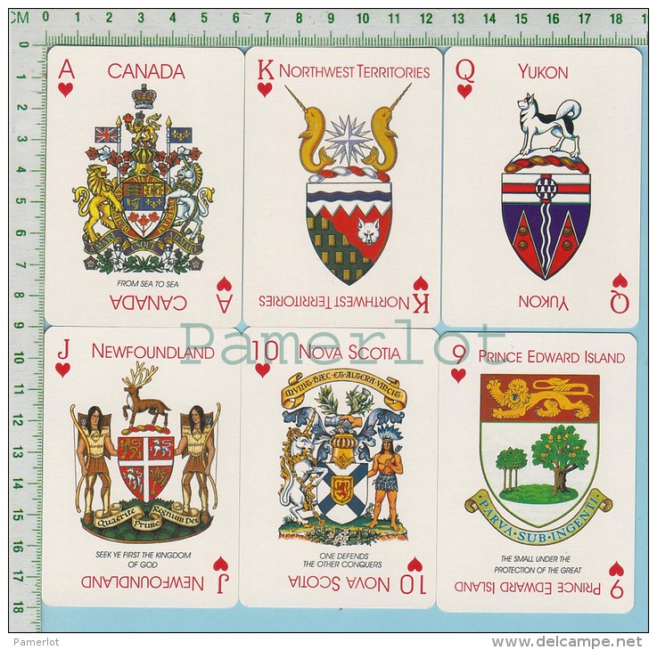 13 Cartes A Jouer ( Blason Shield Emblèmes Des Provinces Et Du Canada Avec Leurs Mottos ) - Otros & Sin Clasificación