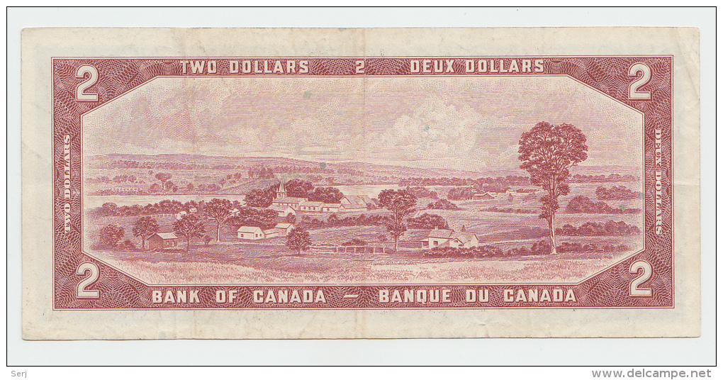 Canada 2 Dollars 1954 (1972 - 1973) VF+ CRISP Banknote P 76c 76 C - Canada