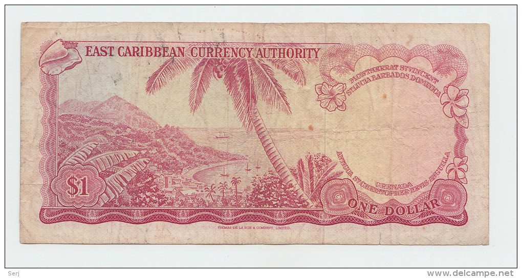 East Caribbean States 1 Dollar 1965 "F" P 13b (sig. 3) - Caraïbes Orientales