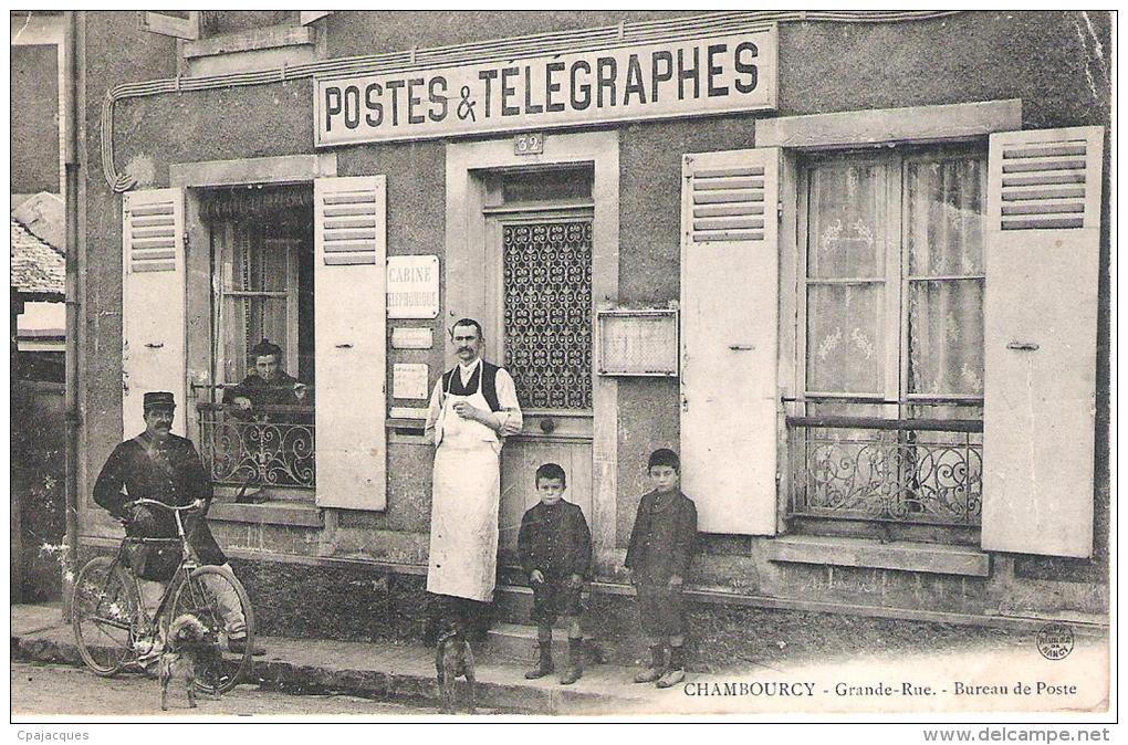 78 - CHAMBOURCY : GRANDE RUE . BUREAU DE POSTE .SUPERBE ! - Chambourcy