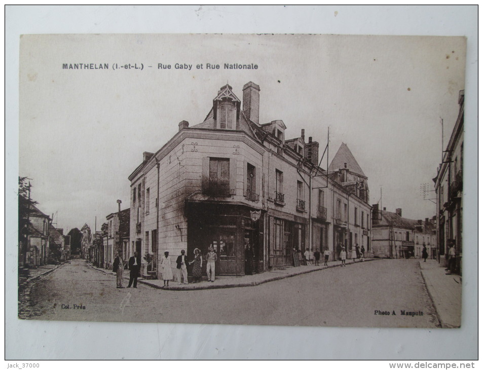 MANTHELAN  Rue Gaby , Rue Nationale , Tabac - Autres & Non Classés