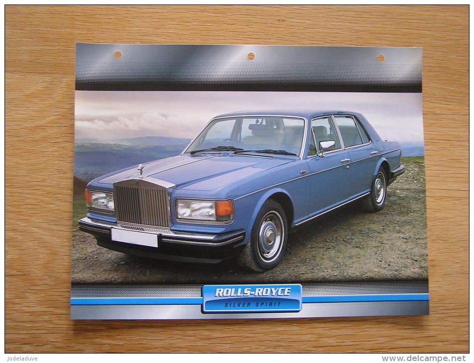 ROLLS ROYCE Silver Spirit   Fiche Auto Voiture Automobile Cars Format A4 - Voitures