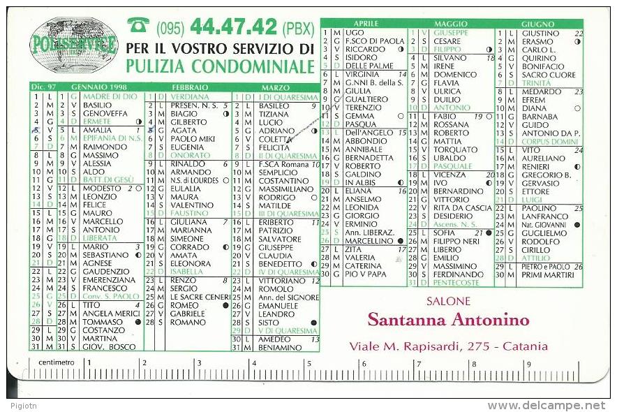 CAL502 - CALENDARIETTO 1998 - SERVIZI DI PULIZIA - CATANIA - Formato Piccolo : 1991-00