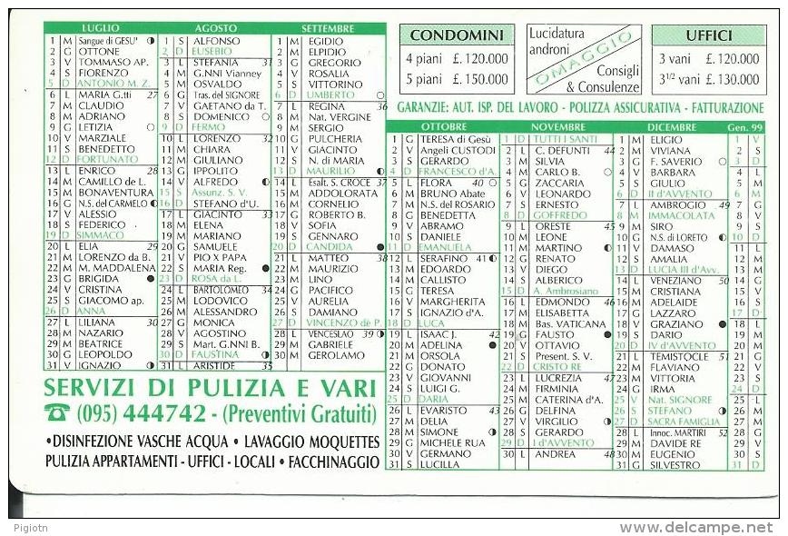 CAL502 - CALENDARIETTO 1998 - SERVIZI DI PULIZIA - CATANIA - Formato Piccolo : 1991-00