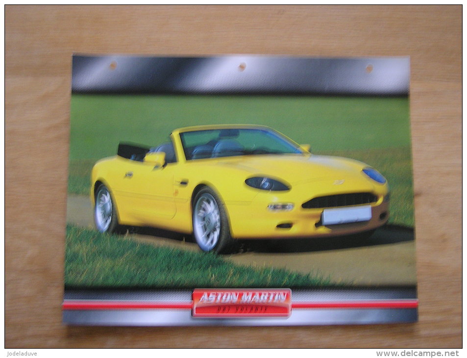 ASTON MARTIN DB7 Volante  Fiche Auto Voiture Automobile Cars Format A4 - Voitures