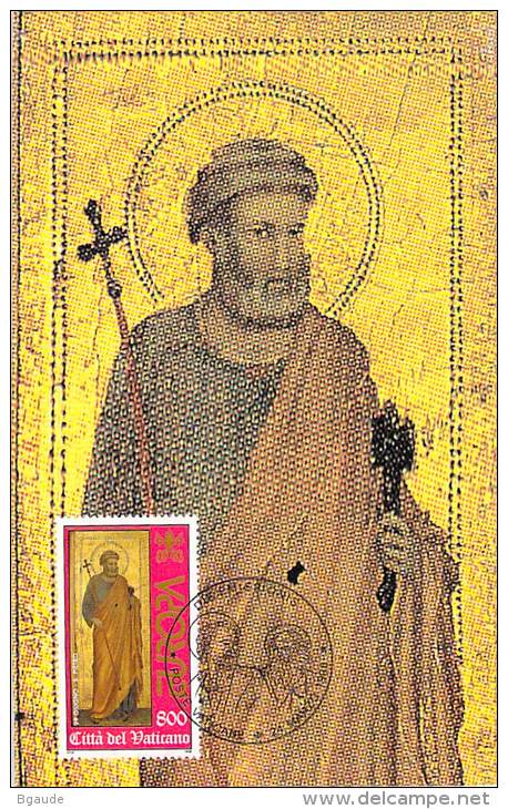 VATICAN   EUROPA CEPT 98 CARTE MAXIMUM NUM YVERT 1104 SAINT-PIERRE - 1998