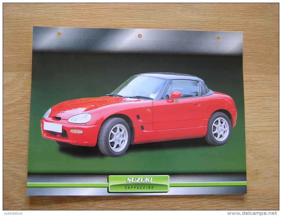 SUZUKI Cappuccino  Fiche Auto Voiture Automobile Cars Format A4 - Voitures