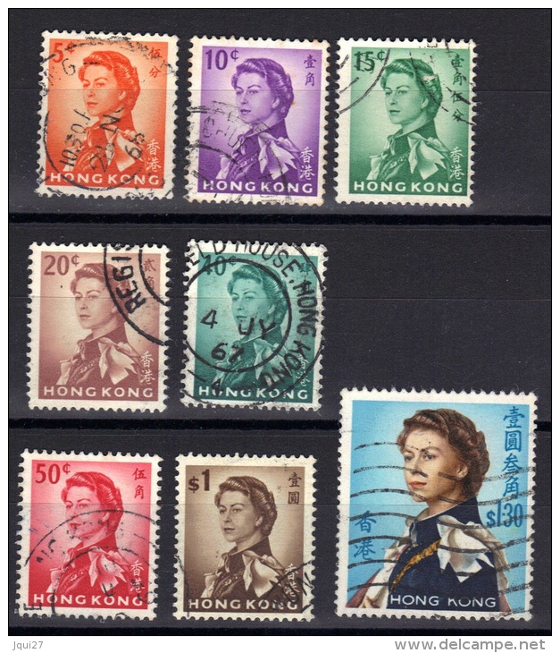 Hong Kong N° 194, 195, 196, 197, 200, 201, 203, 204 - Used Stamps