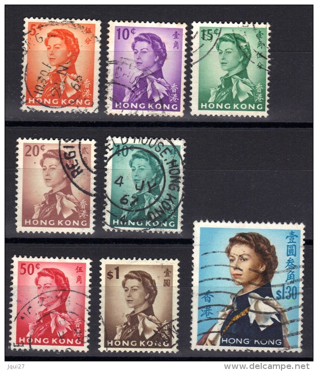 Hong Kong N° 194, 195, 196, 197, 200, 201, 203, 204 - Oblitérés