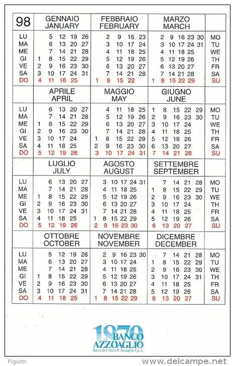 CAL513 - CALENDARIETTO 1998 - BANCO AZZOAGLIO - Formato Piccolo : 1991-00