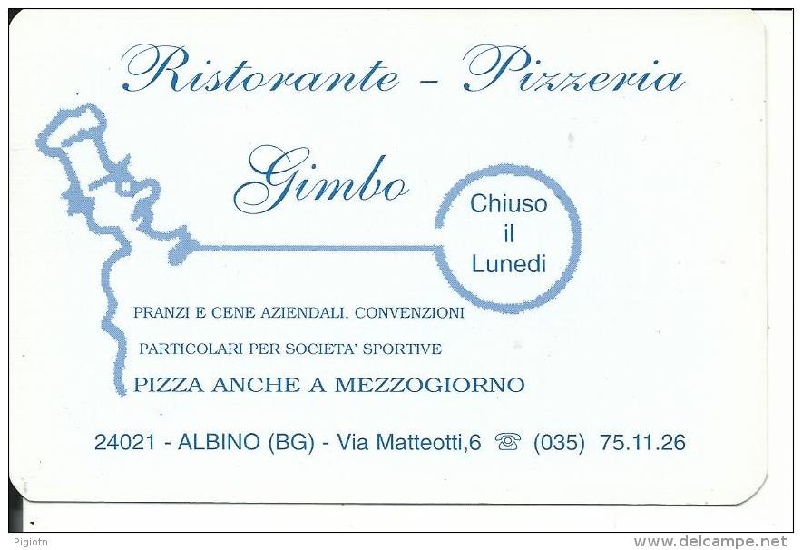 CAL516 - CALENDARIETTO 1998 - RISTORANTE PIZZERIA GIMBO ALBINO (BERGAMO) - Formato Piccolo : 1991-00