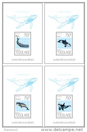 Togo. 2013 Whales And Orcas. (623d) - Dolphins