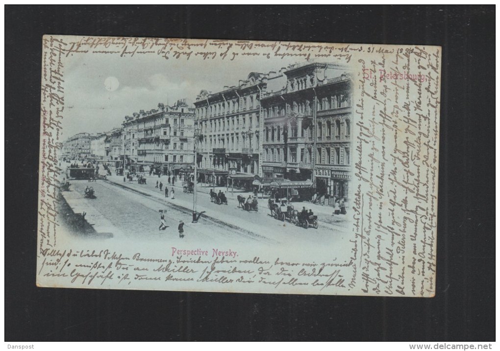 Russia PPC St. Petersburg Nevsky Prospect 1898 - Russie