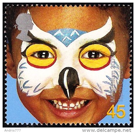 United Kingdom UK 2001 Millenium Teach The Children Owl Mask - Unused Stamps