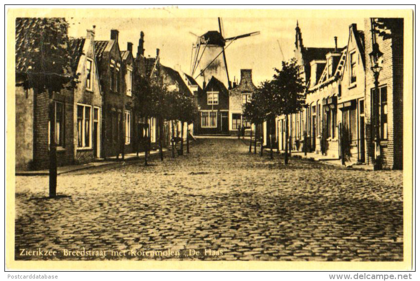 Zierikzee - Breedstraat Met Korenmolen De Haas - & Windmill - Zierikzee