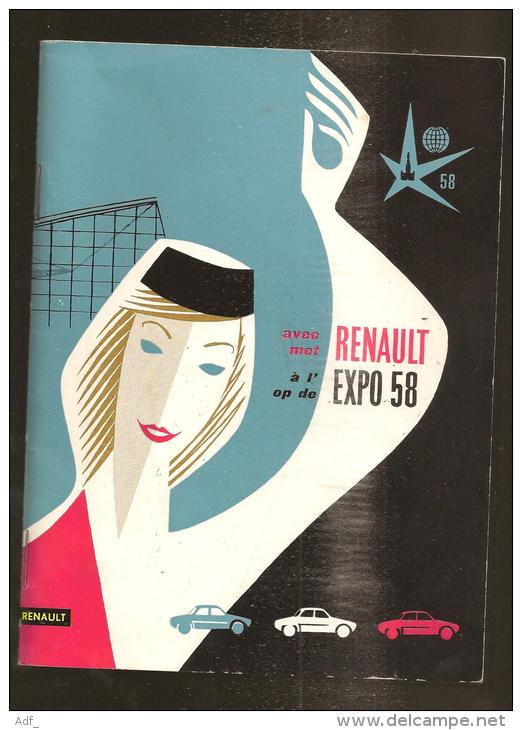 @ EXPOSITION RENAULT 1958 EN BELGIQUE - Advertising