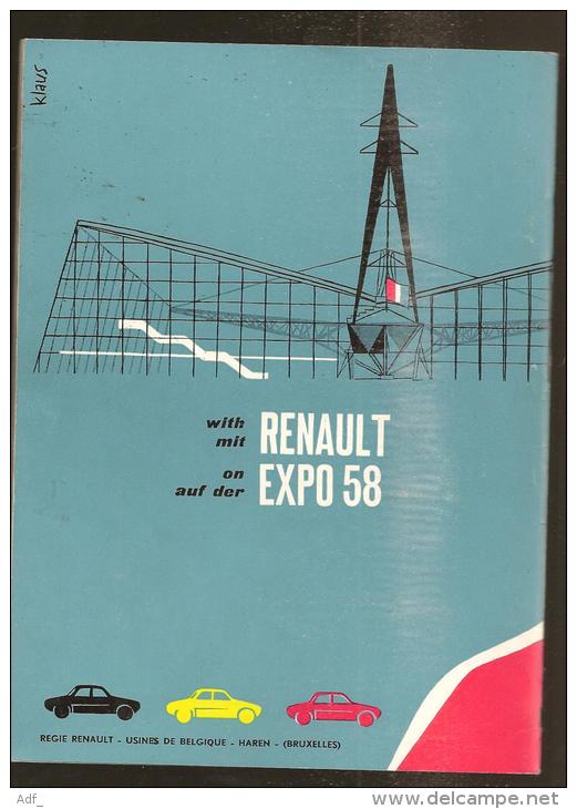 @ EXPOSITION RENAULT 1958 EN BELGIQUE - Publicités