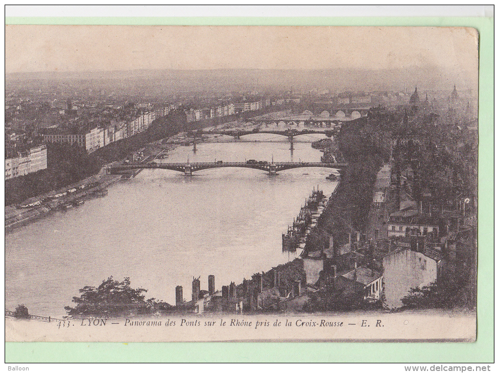 CPA 433 LYON Panorama Des Ponts Sur Le Rhône Pris De La Croix-Rousse - Autres & Non Classés