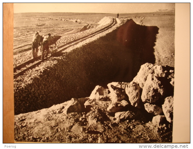 PHOTO ALGERIE 18X12 Années 1940 - CONSTRUCTION DU TRANSSAHARIEN PRES GARE COLOMB BECHARD - TIRAGE D'EPOQUE - Sahara - Places