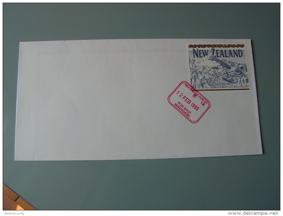 == NZ 1999   20 $  Stamp On Cv. Red Cancel Post Shop  !! - Briefe U. Dokumente