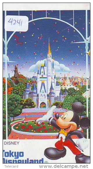 Télécarte Japon DISNEY * 110-206354 - MICKEY Château Disneyland (4241)  Japan Phonecard Telefonkarte - Disney