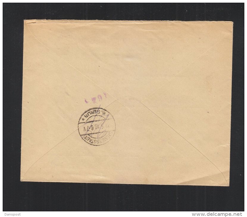 Hungary Registered Cover 1918 Stripe Of 4 - Briefe U. Dokumente