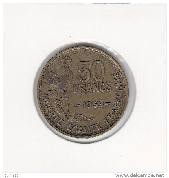 50 FRANCS Alu Bronze 1953 - Autres & Non Classés