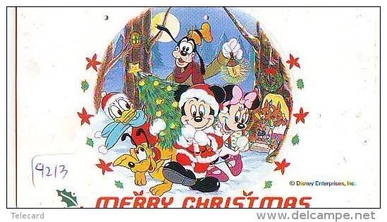 Télécarte Japon DISNEY * 110-203007 * Série NOEL 19/25 * CHRISTMAS (4213) Series Santa Japan Phonecard (33 - Disney