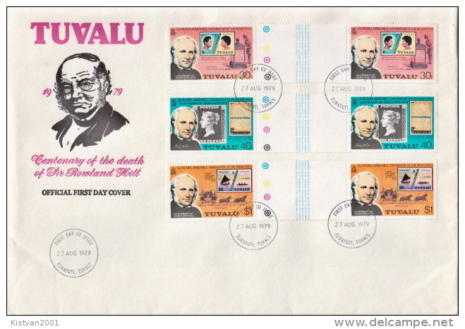 Tuvalu Set Of Gutter Pairs And SS On 2 FDCs And 7 More Items For Japan163 - U.P.U.