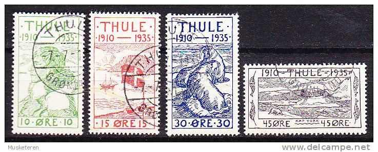 Greenland (Thule) 1935 Mi. 1-2, 4-5 Jahrestag Der Gründung Der Thule-Siedlung Polar Explorer Knud Rasmussen - Thulé