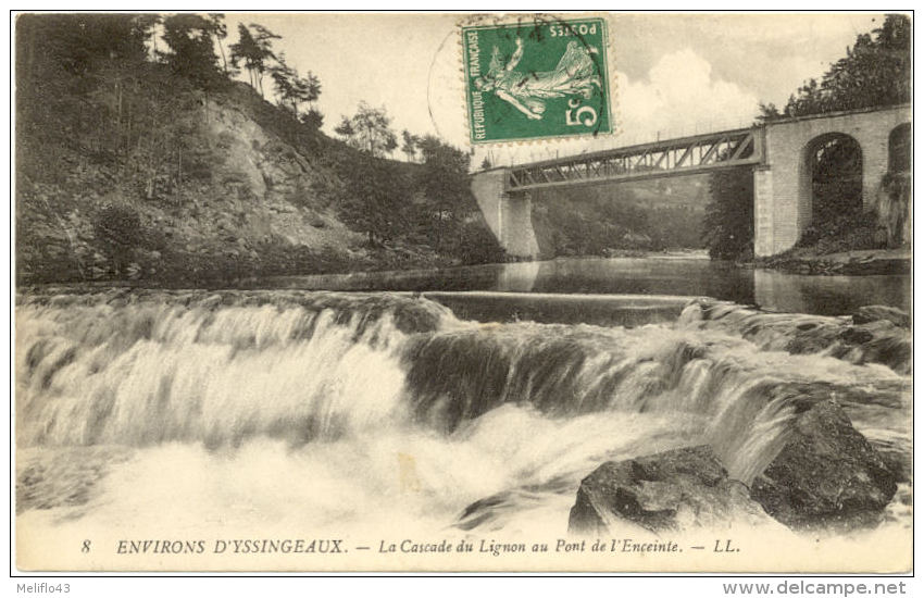 43/CPA - La Cascade Du Lignon Au Pont De L'Enceinte (envi. Yssingeaux) - Yssingeaux