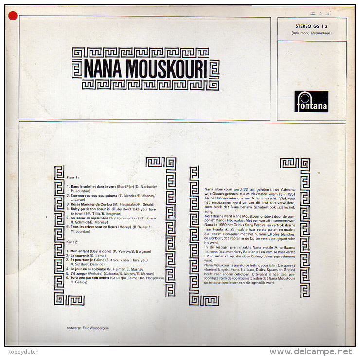 * LP *  NANA MOUSKOURI - SAME (Holland 1970) - Andere - Franstalig