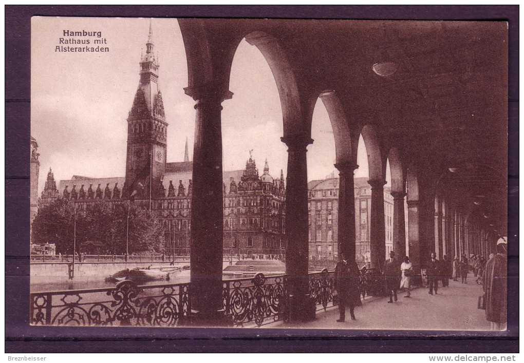 AK HAMBURG - Rathaus Mit Alsterarkaden - Karte Nicht Gel. 1920/1930 - Mitte