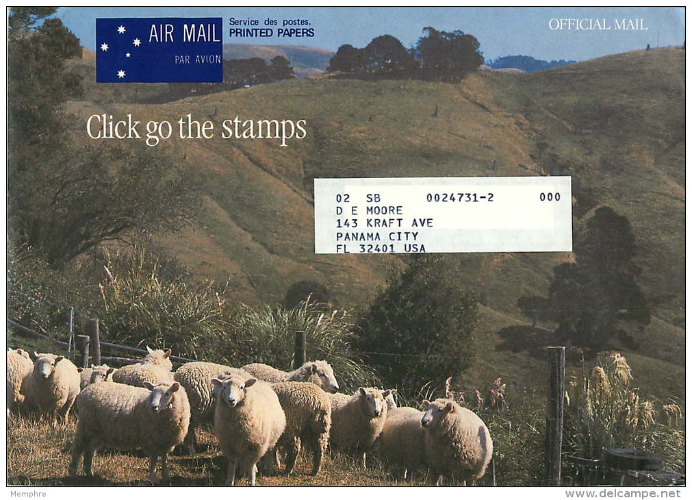 1986 Prepaid Envelope For Official Mail Of The Ausrtalia Post . Sheep Moutons - Postwaardestukken