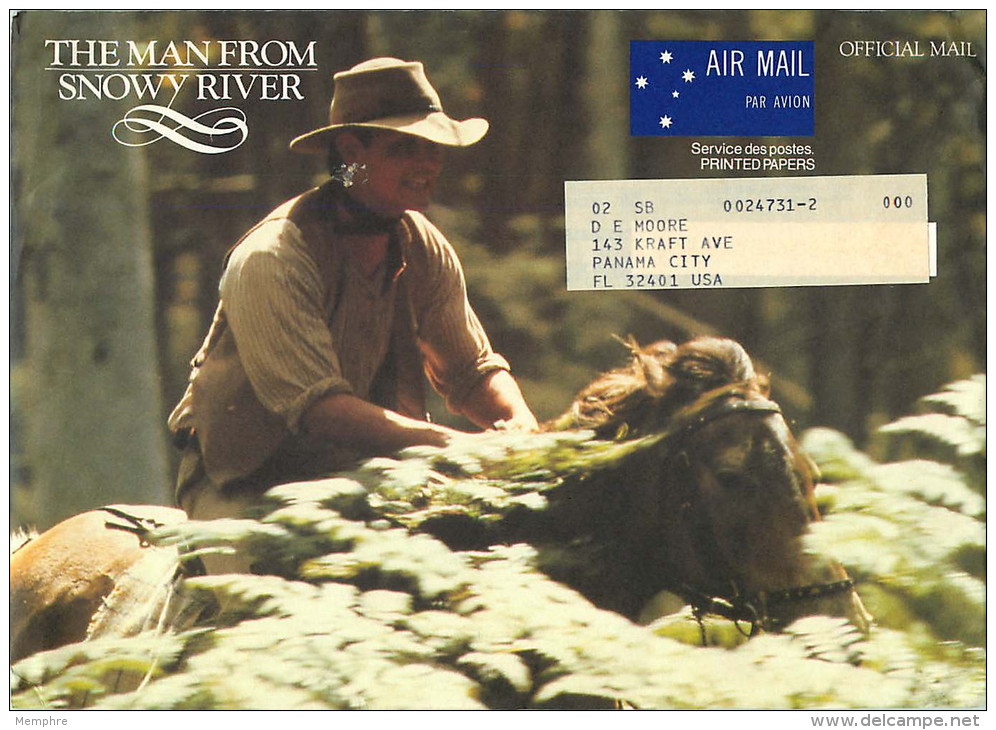 1987 Prepaid Envelope For Official Mail Of The Ausrtalia Post . &laquo;The Man From Snowy River&raquo; - Postwaardestukken