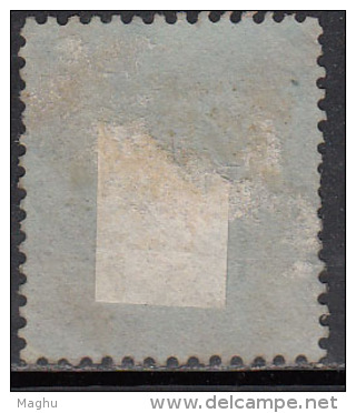 British East India Used 1855, Eight Annas On Blue Paper, No Wartermark, - 1854 Britische Indien-Kompanie