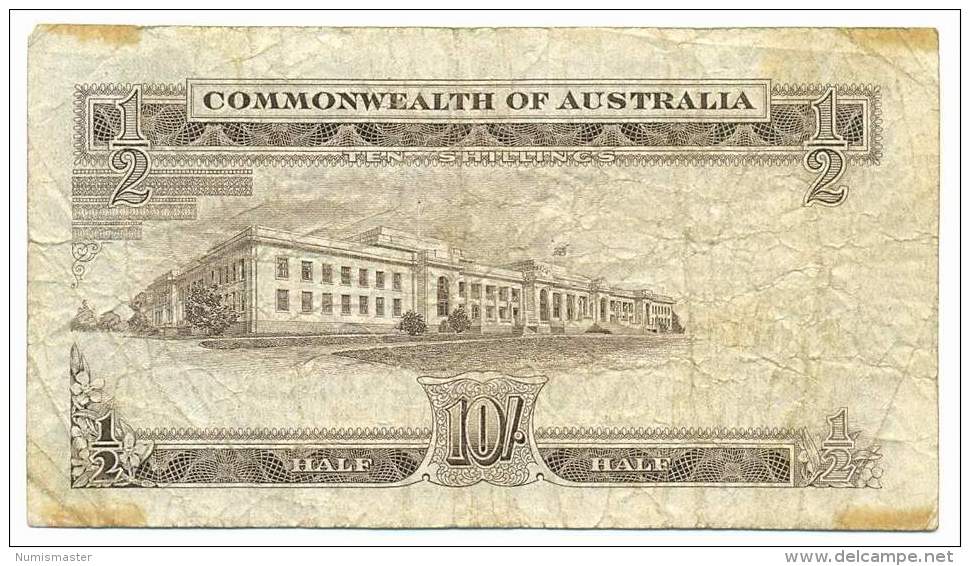 AUSTRALIA , 10 SHILLINGS 1961 -1965 , P- 33 - 1960-65 Reserve Bank Of Australia