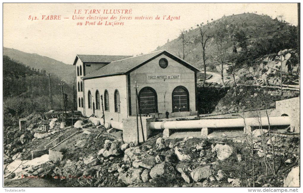 CPA 81 VABRE USINE ELECTRIQUE DES FORCES MOTRICES DE L AGOUT AU PONT DE LUZIERES - Vabre