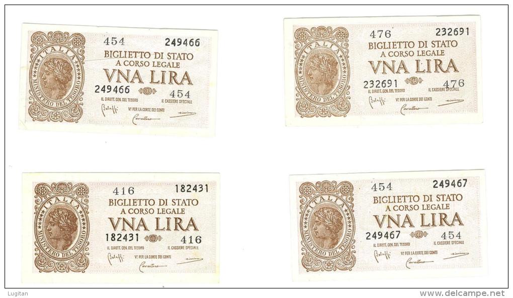 CARTAMONETA - 1 LIRA - ITALIA LAUREATA - DECR. 23 - 11 - 1944 - SPL/ STP/FDS - BS. 18 - LOTTO DI 12 PEZZI - Regno D'Italia – 1 Lire