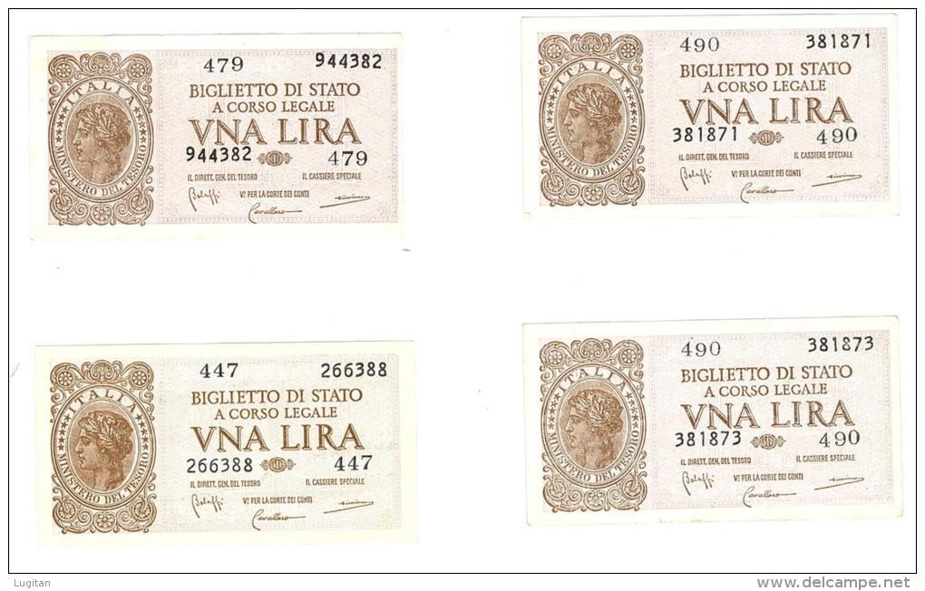 CARTAMONETA - 1 LIRA - ITALIA LAUREATA - DECR. 23 - 11 - 1944 - SPL/ STP/FDS - BS. 18 - LOTTO DI 12 PEZZI - Regno D'Italia – 1 Lire