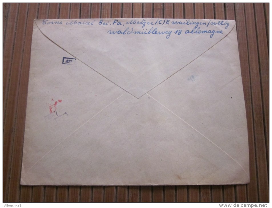 Cover + Mail Zensurbf  &gt;Metzerl Cie Wailingen 31/3/1943 STO Pflichtpraktika Service  Deutschland&gt;pour Fur  Paris - Briefe U. Dokumente