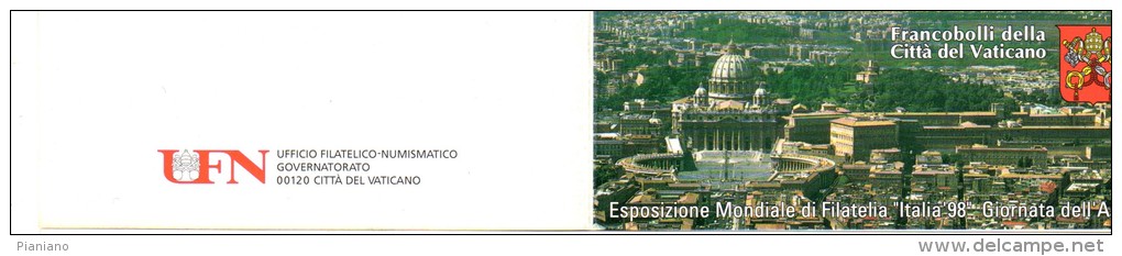 PIA  -  VATICANO - 1998 : Esposizione  Mondiale Di Filatelia  "Italia 98"  -  Carnet   (L 6) - Carnets