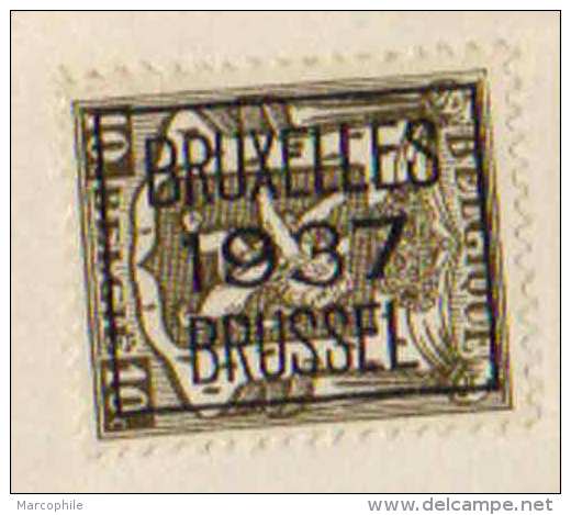 BELGIQUE - BRUXELLES - PRESSE - JOURNAUX / 1937  PREOBLITERE SUR CARTE POSTALE ILLUSTREE / 2 IMAGES (ref 5205) - Typos 1929-37 (Lion Héraldique)