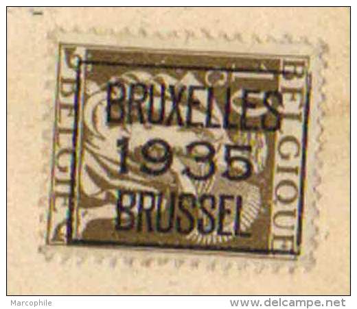 BELGIQUE - BRUXELLES - PRESSE - JOURNAUX / 1935  PREOBLITERE SUR CARTE POSTALE ILLUSTREE / 2 IMAGES (ref 5204) - Typografisch 1929-37 (Heraldieke Leeuw)