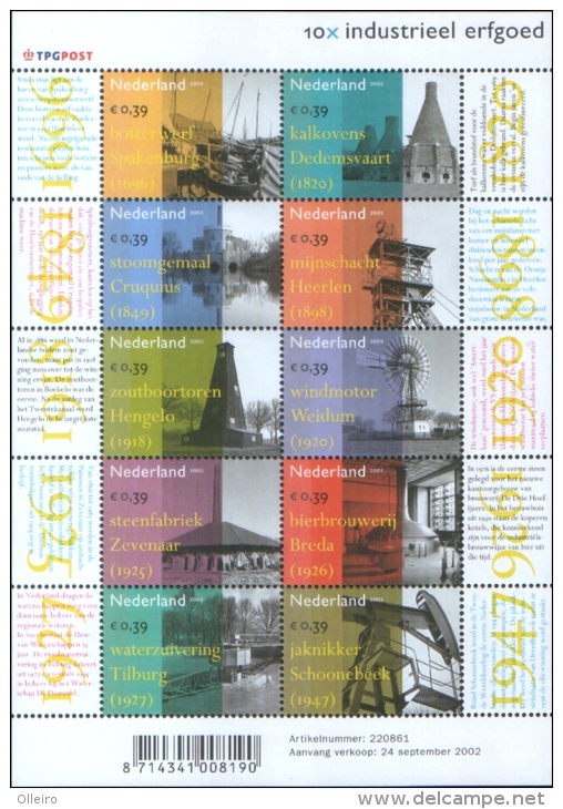 Olanda Pays-Bas Nederland 2002 Miniature Sheet Industrial Succeeds - Foglietto Successi Industriali ** MNH - Nuevos