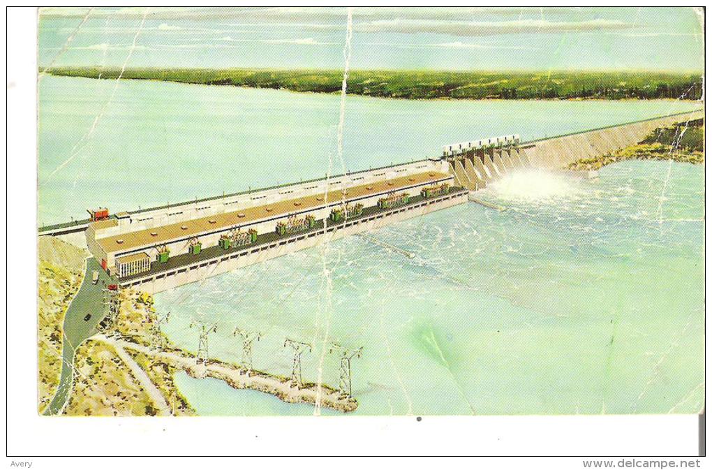 Kettle Generating Station, Nelson River, Manitoba   Artist's Conception  Serious Crease Line  Ligne De Pliee - Other & Unclassified